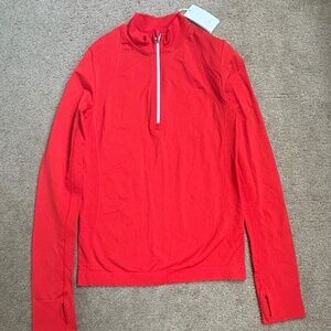 Tory Sport Red Seamless Quarter - Zip Pullover